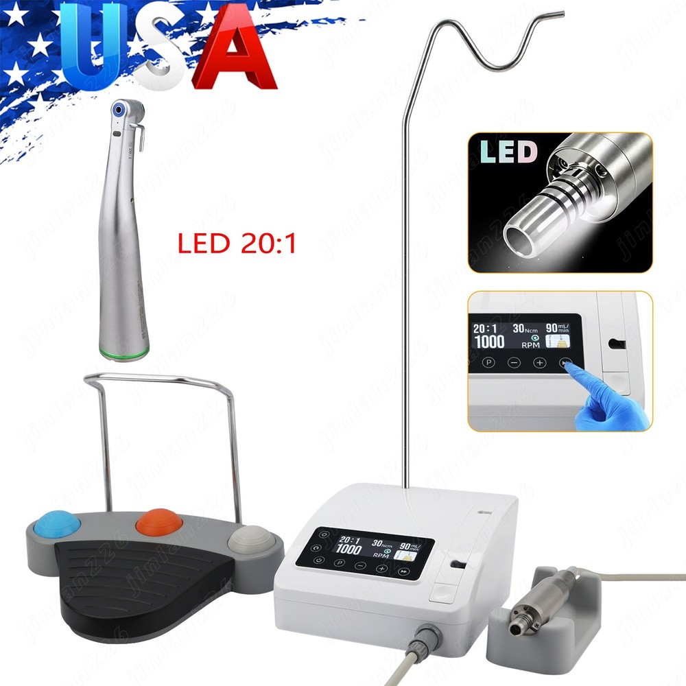 Mini Dental Implant Motor Dental Implant System 20:1 Contra Angle Fiber Optic