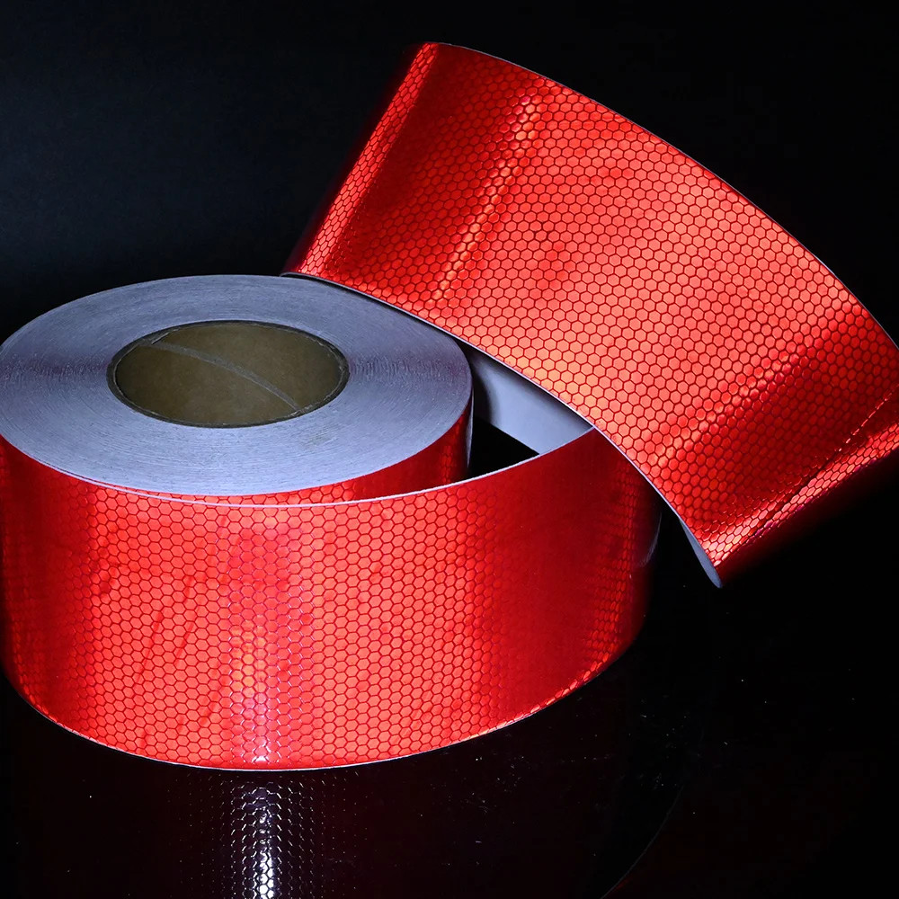 Red DOT-C2 Reflective Tape Conspiciuity Safety Caution Night Trailer Truck Semi
