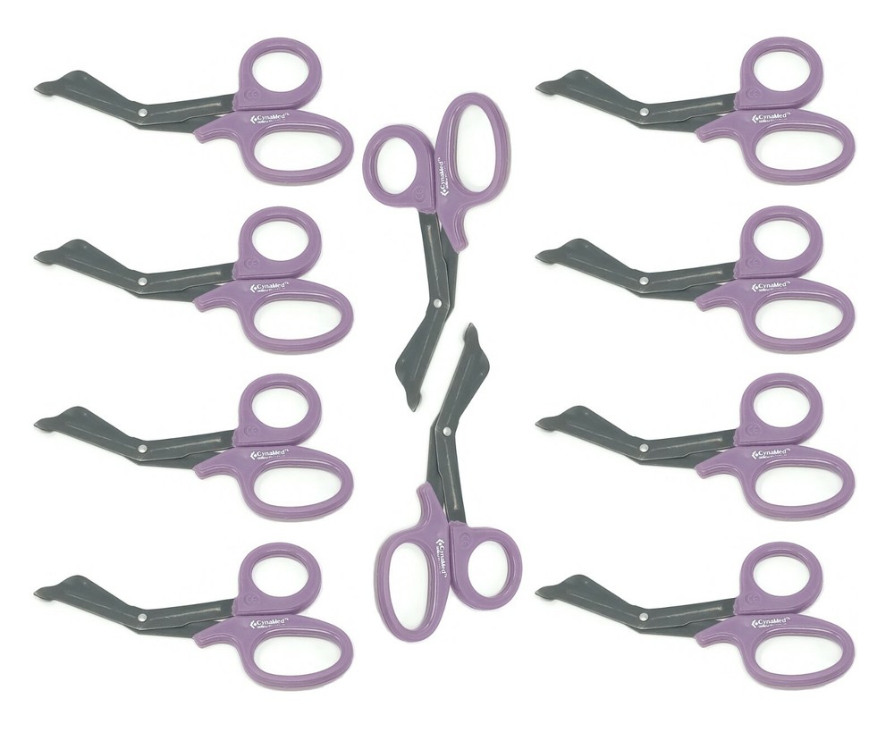10 Purple Utility Scissors EMT/EMS Shears Bandage Paramedic Nurse Supplies 7.25″