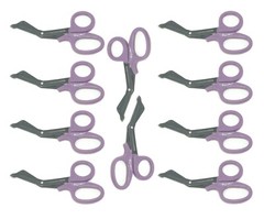 10 Purple Utility Scissors EMT/EMS Shears Bandage Paramedic Nurse Supplies 7.25″