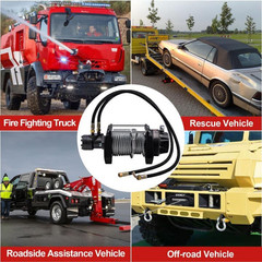 Heavy-Duty Hydraulic Winch 20,000lbs – 1/2″X78Ft Steel Cable, BMR100 Motor