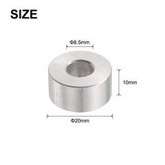12pcs Aluminum Spacer 8.5mm Bore x 20mm OD x 10mm Length
