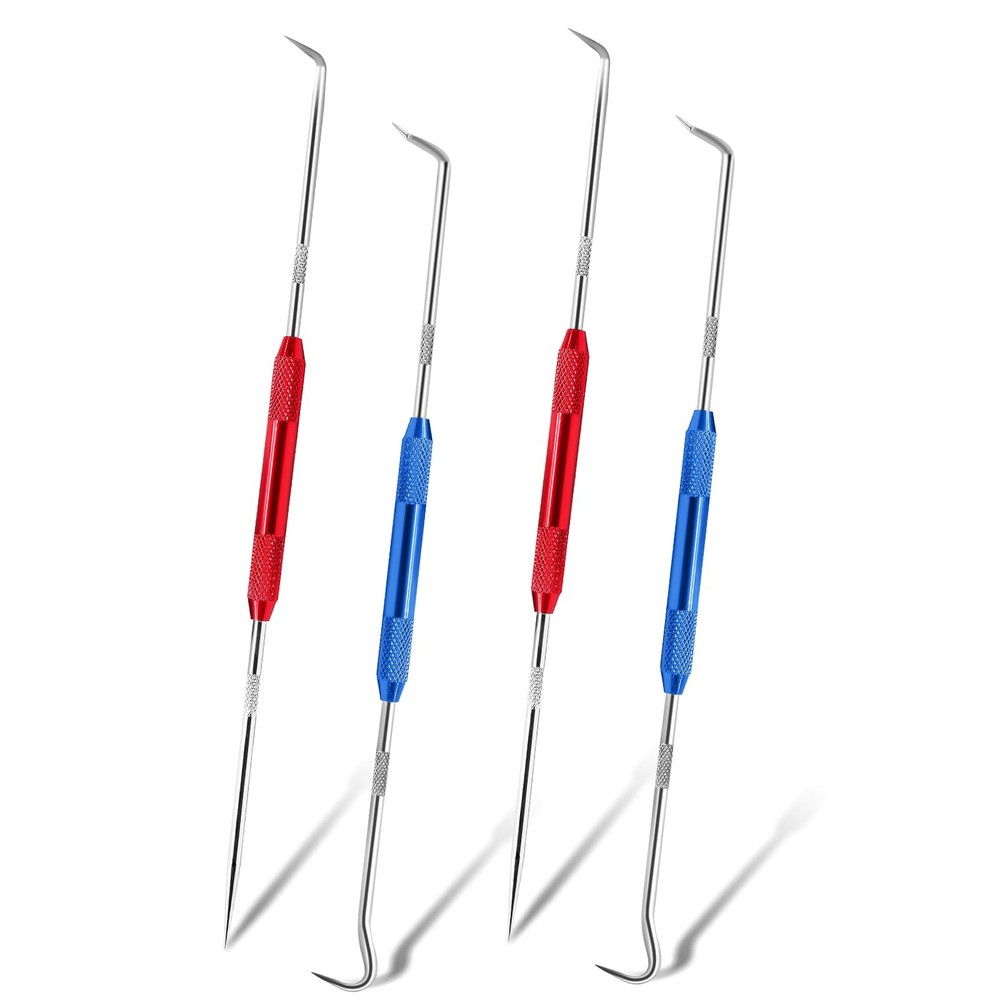 Litoexpe Double Pointed Scriber 4 Pcs, Metal Scribe Tool Hook 9.25 Inch Blue
