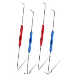 Litoexpe Double Pointed Scriber 4 Pcs, Metal Scribe Tool Hook 9.25 Inch Blue