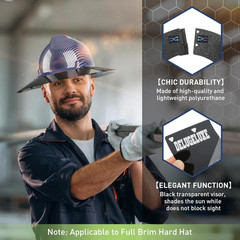 Hard Hat Sun Shade Fits Standard V-Gard Full Brim Attachment,Reusable Sun Protec