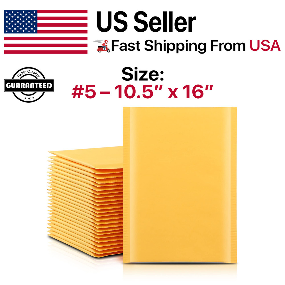 #5 10.5×16 (10.5×15) Kraft Bubble Mailers Padded Envelopes Mailing Shipping Bags