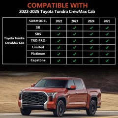 Floor Mats for 2022-2026 Toyota Tundra CrewMax Cab Accessories | Custom Fit All