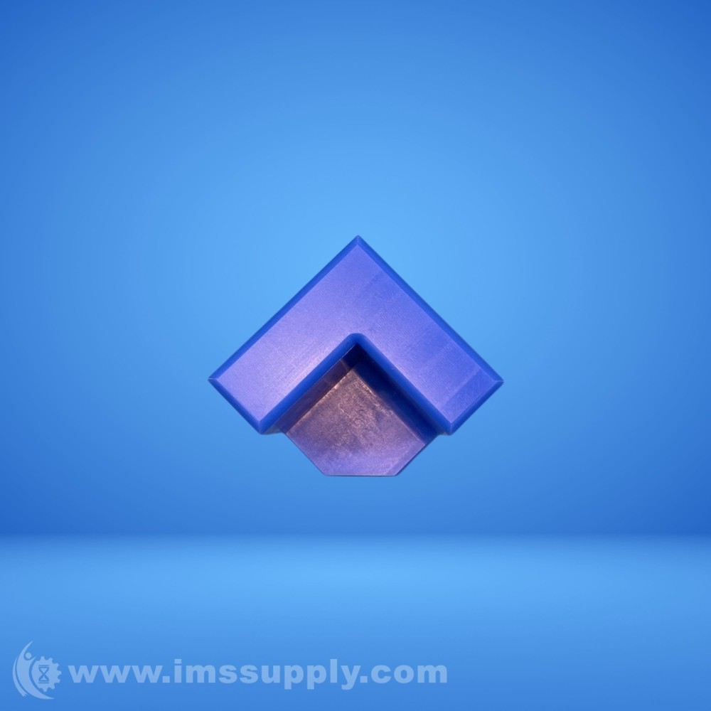 2 inch x 2 inch x 3 inch Blue Right Angle Threaded Block FNIP