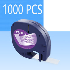 1000PK Compatible Dymo LetraTag 16952 12mm Plastic Label Tape Clear LT-100H 100T