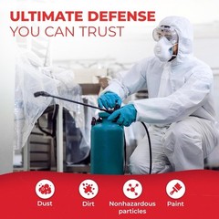 Disposable Microporous Coated Coverall Suit with Elastic Wrists, Elastic Ankl…