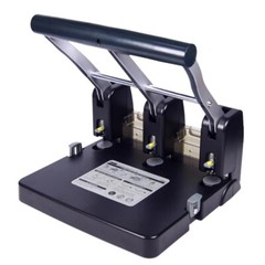 Effortless 3-Hole Punch: 100-Sheet Capacity, Manual, Heavy-Duty 3-Hole Punch
