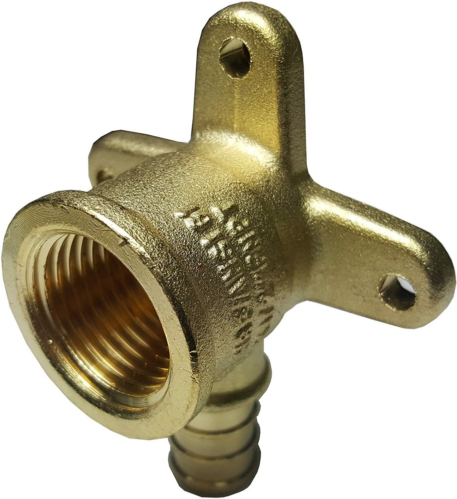 100 PCS 1/2″ PEX X 1/2″ FEMALE DROP EAR ELBOW – LEAD FREE BRASS, CRIMP FITTING