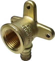 100 PCS 1/2″ PEX X 1/2″ FEMALE DROP EAR ELBOW – LEAD FREE BRASS, CRIMP FITTING