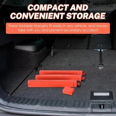 3 Pack Emergency Warning Triangles, Reflective Roadside Safety Triangle Kit with