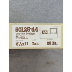 Duo-Tang Vintage Double Pocket Portfolio 50125-44 Tan 8.5×11 25 Pack USA Made