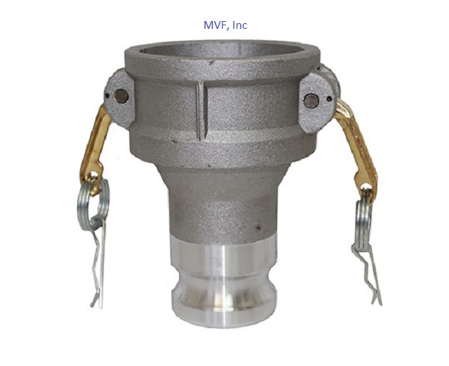 Type DA, 3″ Female Coupler x 2-1/2″ Male Adapter, Aluminum, Camlock DA3025AL