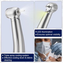 Sibodent E-generator Dental LED Fiber Optic High Speed Handpiece 4 Holes YBM