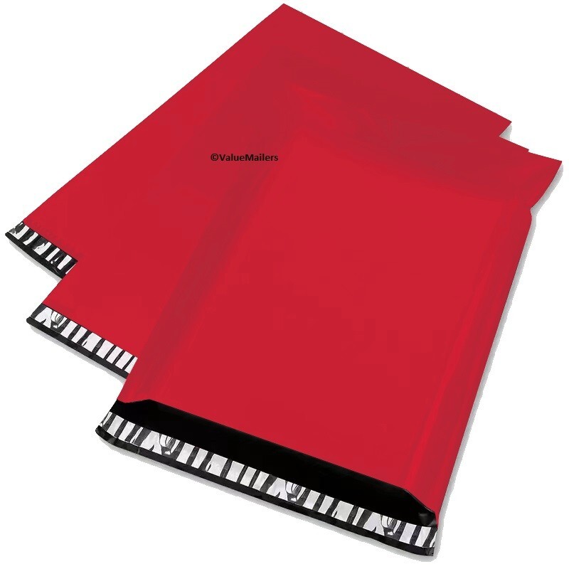 200 7.5×10.5 RED Poly Mailers Shipping Envelopes Couture Boutique Quality Bags