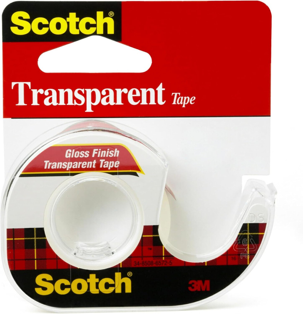 Scotch Transparent Tape, 0.5 in X 450 in (12.7 Mm X 11.4 M)