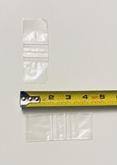 1000 Bags Ziplock BAGS 1.5”X 1.5”- CLEAR Mini Plastic Bags A
