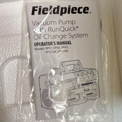 Fieldpiece VP87 3/4 HP 2500 RPM 120VAC 8 CFM Displacement Two-Stage Vacuum Pump