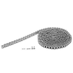 #40NP Nickel Plated Roller Chain 10 Feet plus Connecting Master Link