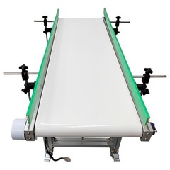 59×19.7in PU Belt Conveyor Machine Food Inclined Conveyor110V 120W Highly Adjust