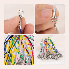 , 50 Pack Colorful Lobster Clasp Cords Cord Strap Charm for Cellphone