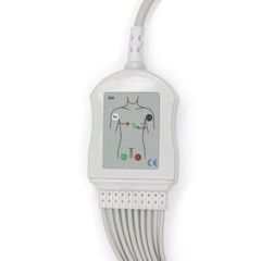 Fit For Edan 12-lead ECG EKG Cable 15Pin Banana 4.0 Fit For SE-3 Medical TPU 3M