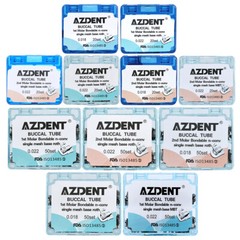 AZDENT Dental Orthodontic Buccal Tubes 1st 2nd Molar Tube MBT Roth.022 /018