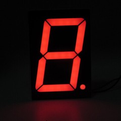 1 × Red 7 Segment 5″ Inch LED Single Digit display Common Anode 1 Bit 10-Pins