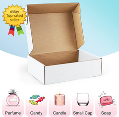 Shipping Boxes 7X5X2 Inches White Small Mailing Boxes 25 Pack Cardboard Corrugat