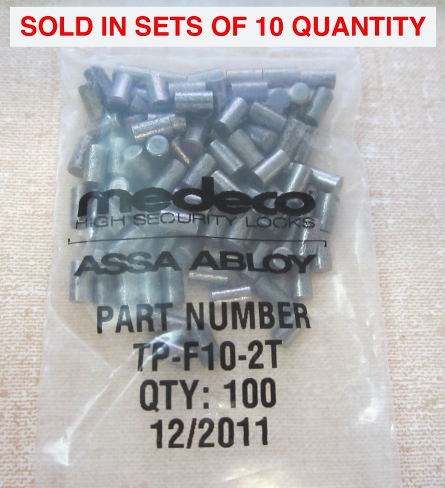 10 Quantity NEW Medeco Security Locks TP-F10-2T Steel Drivers 2 Depth