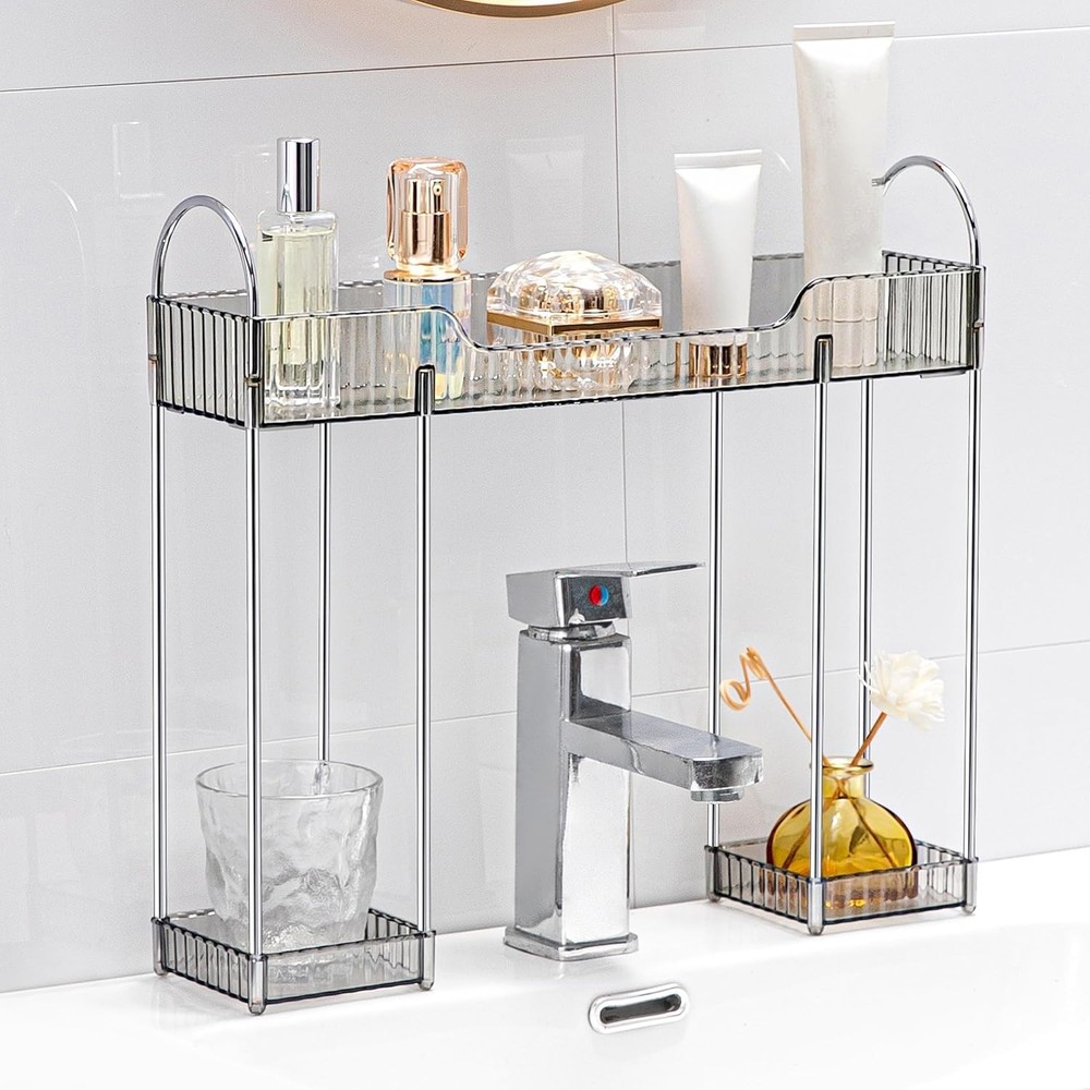 Bathroom Countertop Organizer Over The Faucet, Narrow Counter Organizers Above