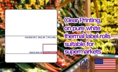 CAS LST-8020 Printing Scale Label, 58 x 60 mm, UPC/Ingredients x 12 Rolls Box