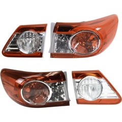 2pcs Tail Light Clear Red Lens Japan Built 11-13 Toyota Corolla 8159112140