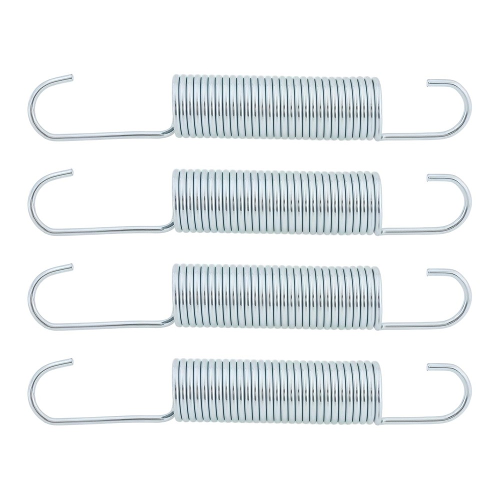 4 PCS 125x18x2mm Recliner Springs Galvanized Steel Dual Hook Tension Springs