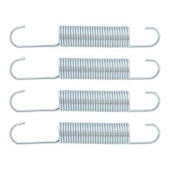 4 PCS 125x18x2mm Recliner Springs Galvanized Steel Dual Hook Tension Springs
