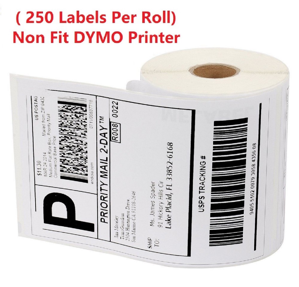 40 Rolls Label 4″ x 6″ Zebra 2844 Eltron Direct Thermal Shipping 10000 Labels