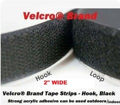 2″ wide Velcro® ACRYLIC Adhesive Tape Strip Hook and Loop Black Velcro 2 inch in