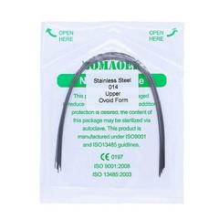 5×Dental Orthodontic Stainless Steel Round Arch Wires Ovoid Form 014 Upper