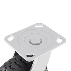 4PCS 6″ Heavy Duty Industrial Polyurethane Swivel Caster Safety Brake Wheels