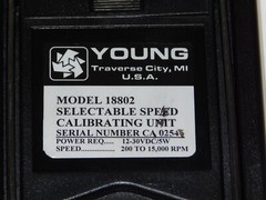 RM Young 18802 Anemometer Drive Selectable Speed Calibrating Unit 200-15,000 RPM