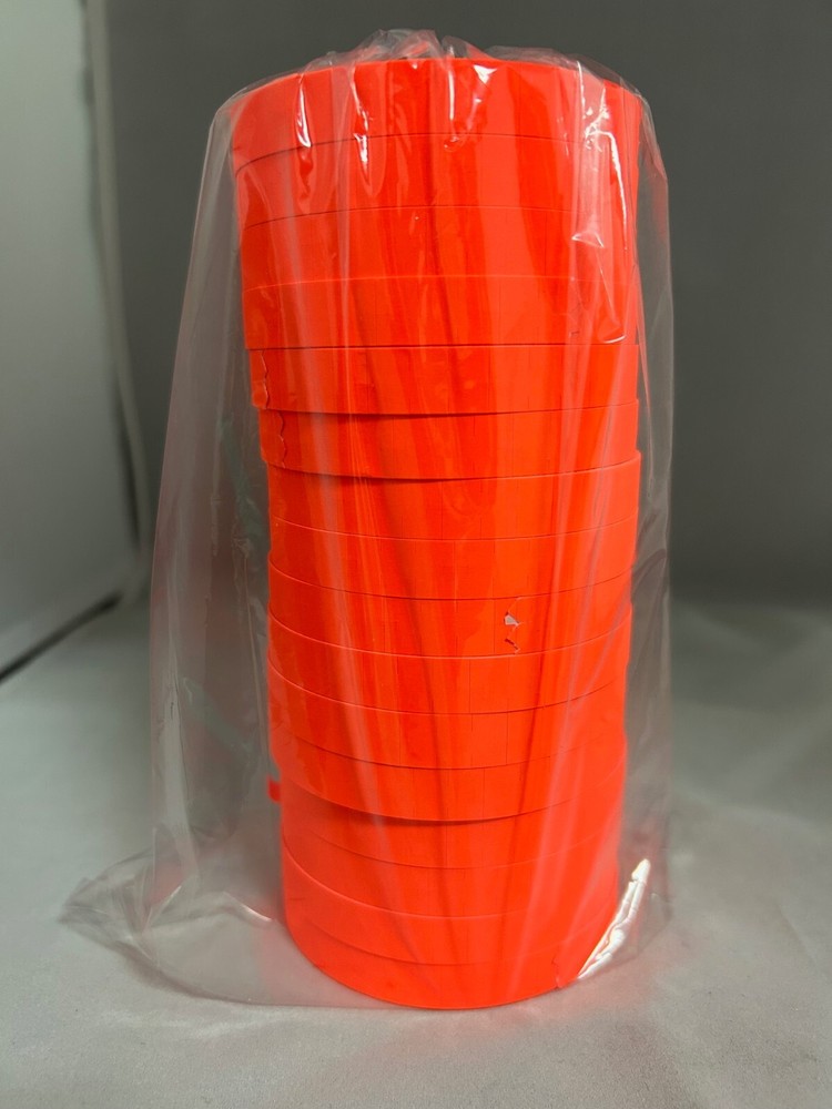 GENUINE MONARCH FLUORESCENT RED LABEL FOR 1110 PRICING GUN 1 SLEEVE= 16 ROLLS