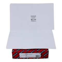 Smead White File Folders Legal Size End Tab w/ Extended Straight Cut Tab 50/Box