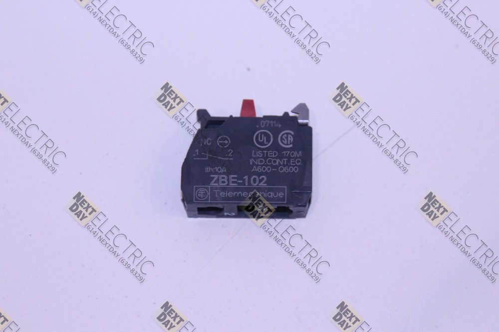 Telemecanique, ZBE-102, Push Button Switch Contact Block