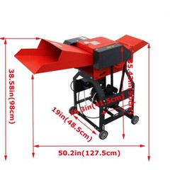 4-Blade Hay Cutter Pulverizer Feed Chaff Crop Straw Breaker 220V 400-800kg/h
