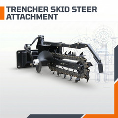 STOMP Trencher Attachment for Mini Skid Steer Loader Hydraulic Chain Trencher