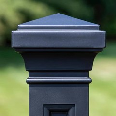 Atherton 59.75 In. H X 8.125 In. W X 24.25 Inc. D Resin Overpost Mail Post Onyx