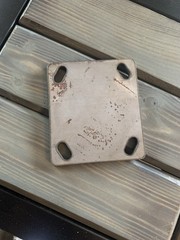4 piece metal base plates 4×4.5 for caster wheels 3/16 Mild Steel